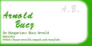 arnold bucz business card